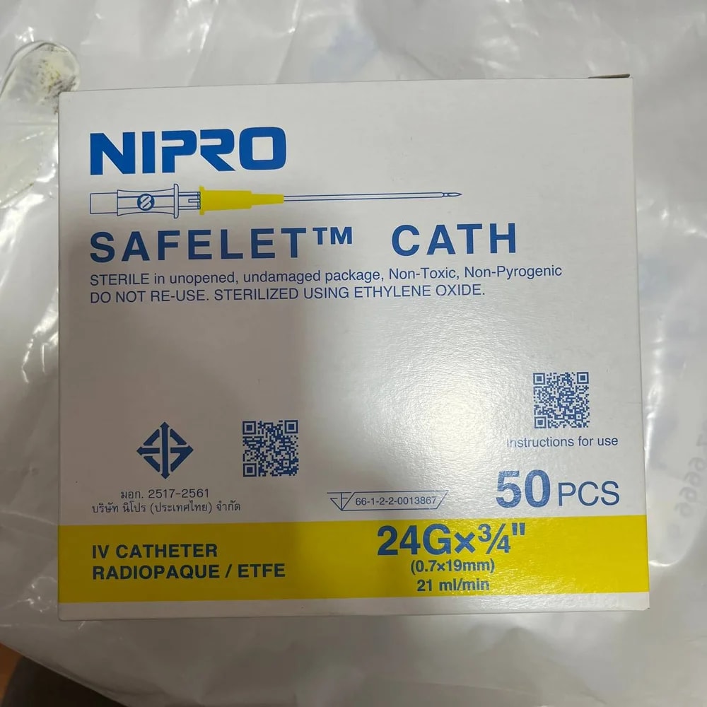 Nipro Safelet Cath 24G × 3/4 inch (0.7 × 19 mm) - PHARMCY ARUN REAS