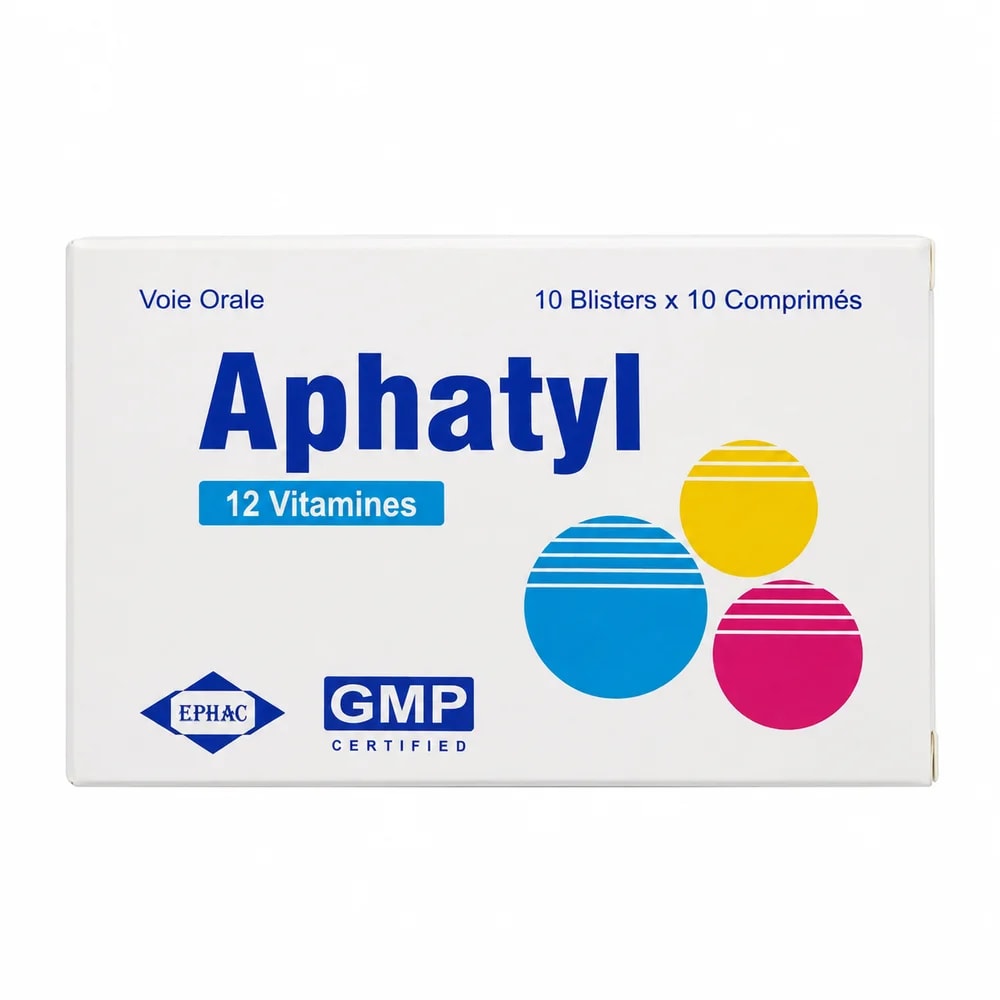Aphatyl Vitamin A 1500 IU / B1 2.5 mg / B2 2.5 mg / B5 2.5 mg / B6 0.75 mg / B8 25 mcg / B9 62.5 mcg / B12 1.5 mcg / Vitamin C 35 mg / D3 150 IU / E 5 mg / PP 12.5 mg - Reachiny Pharmacy