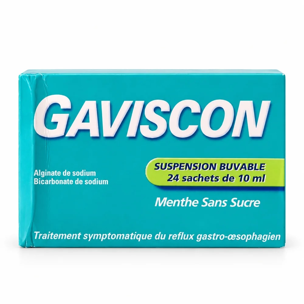 Gaviscon Sodium alginate 500 mg + sodium bicarbonate 267 mg per 10 mL sachet - Reachiny Pharmacy