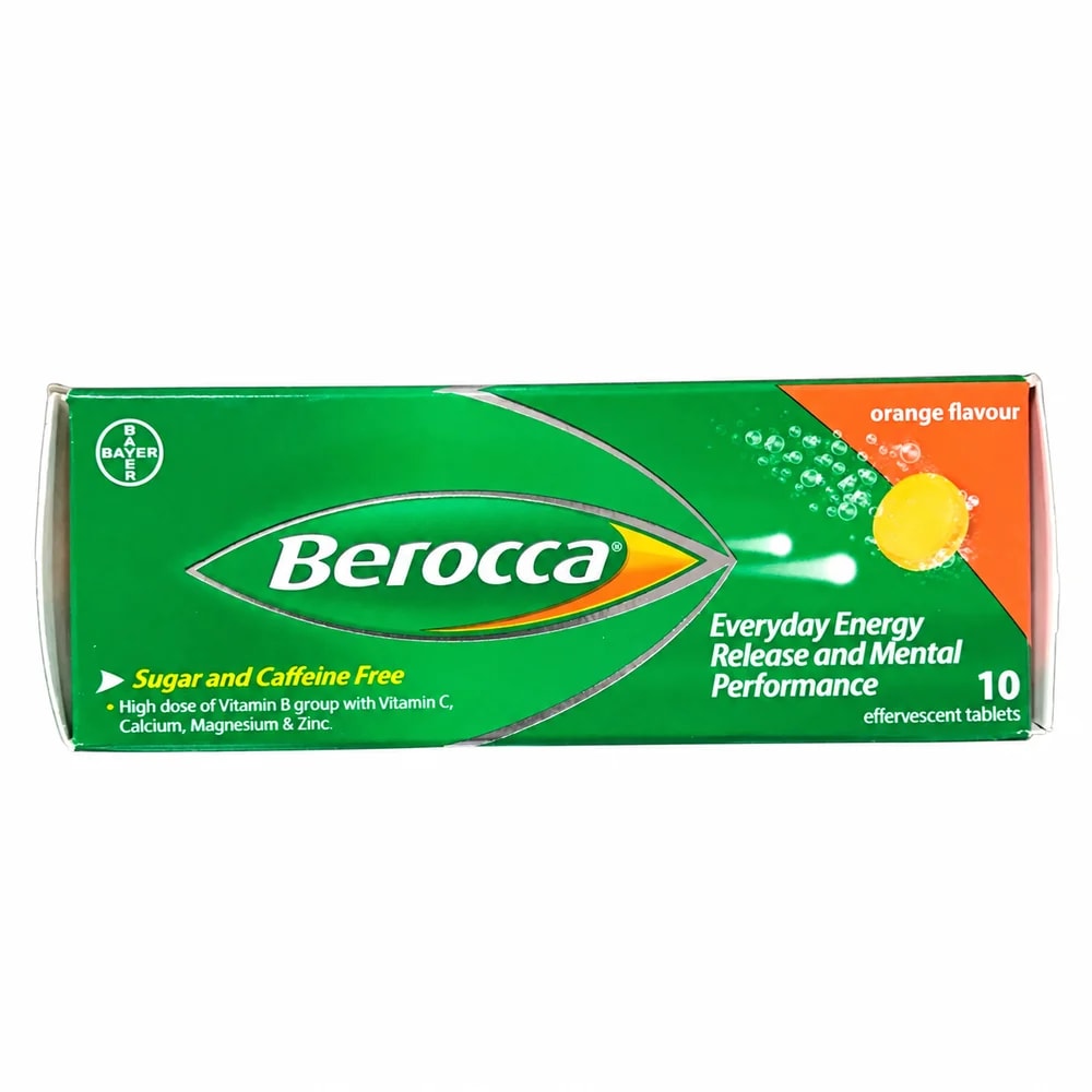 Berocca Performance Orange (Tube) Effervescent tablet (Vitamin C 500 mg + B-complex, Calcium, Magnesium, Zinc) - ហ្វាម៉ាសង់តេ