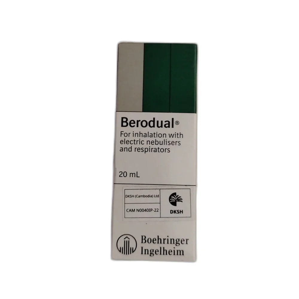 Berodual Ipratropium 250mcg/ml + Fenoterol 500mcg/ml, 20ml - DHOU CARE PHARMACY