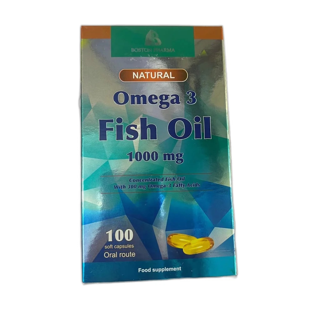 Natural Omega 3 Fish oil 1000 mg, including omega-3 fatty acids 300 mg per soft capsule - Pharmarcy Tareach