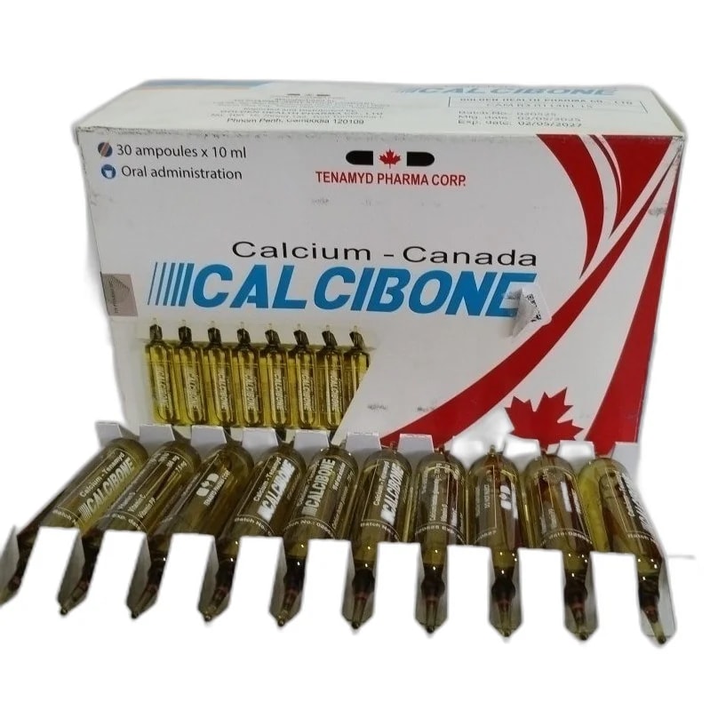 Calcibone Calcium oral solution 10 mL per ampoule - ឱសថស្ថាន សុខលាភ