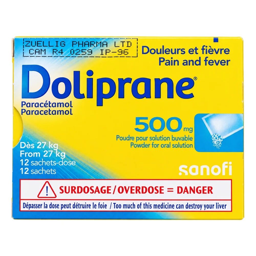 Doliprane 500 mg (Paracetamol) Paracetamol 500 mg - Pharmacy Krech hong