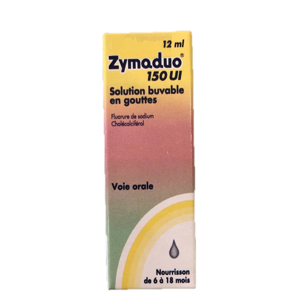 Zymaduo 150 IU vitamin D3 + 0.138 mg sodium fluoride per drop (12 ml) - Reach Srey