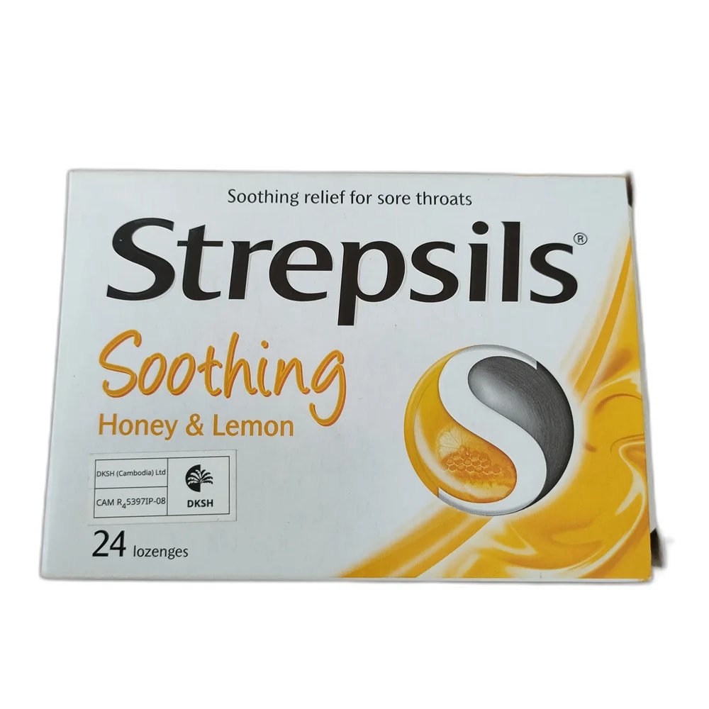 Strepsils Soothing Honey & Lemon 24 lozenges - SUKHA PHARMACY