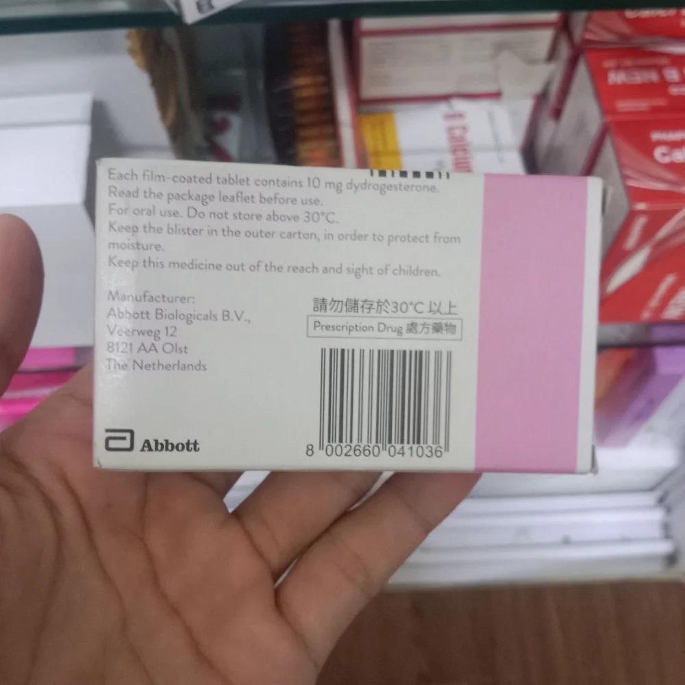 Duphaston Dydrogesterone 10 mg; 20 film-coated tablets - Kim Yi