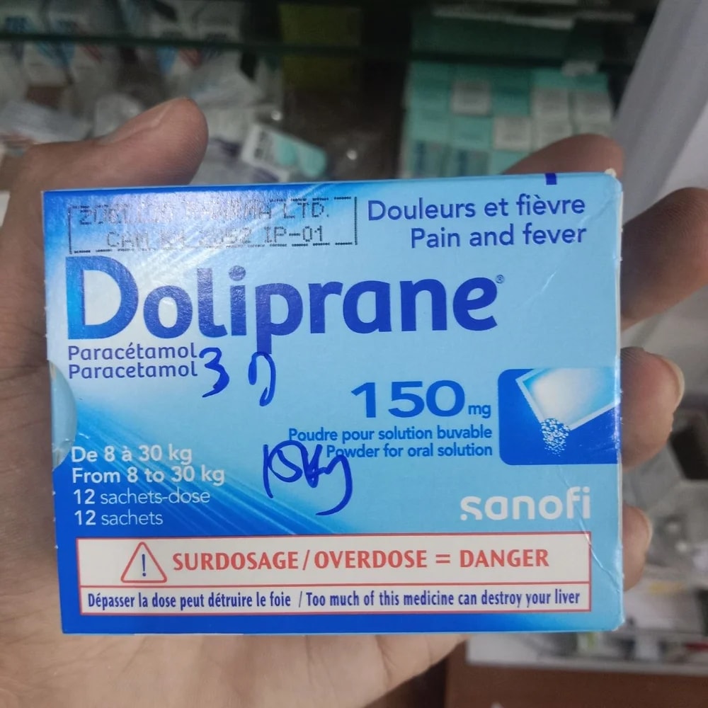 Doliprane Paracetamol 150 mg powder for oral solution - Kim Yi