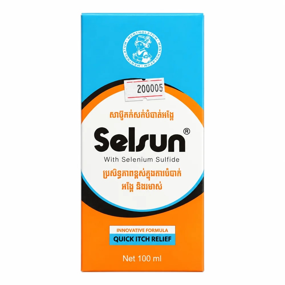 Selrun Selenium sulfide 1% — 100 ml variant - Sann Sopheachenda Pharmacy