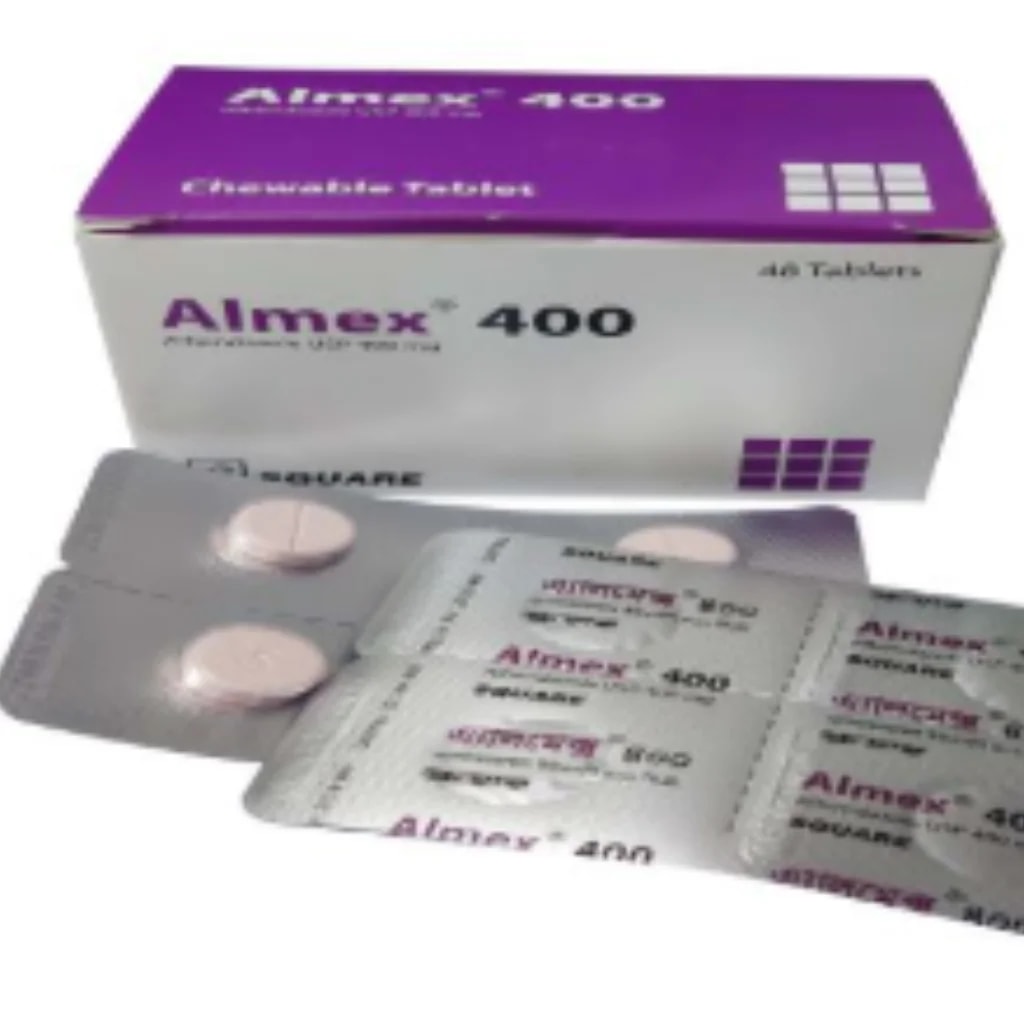 Almex 400 Albendazole 400mg - PHARMARCY DARA RAKSMEY KOK CHAMBOK