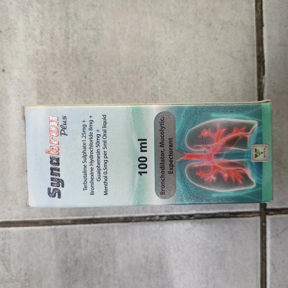 Synobron Plus 1.25 mg + 8 mg + 50 mg + 0.5 mg / 5 mL - Depot De Pharmacie "A" Kim Houy