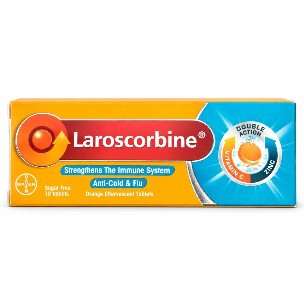 Laroscorbine Double Action 1000 mg / 10 mg - Sann Sopheachenda Pharmacy