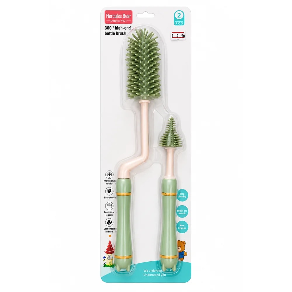Hercules Bear 360 High-End Silicone Bottle Brush - Pharmacy Krech hong