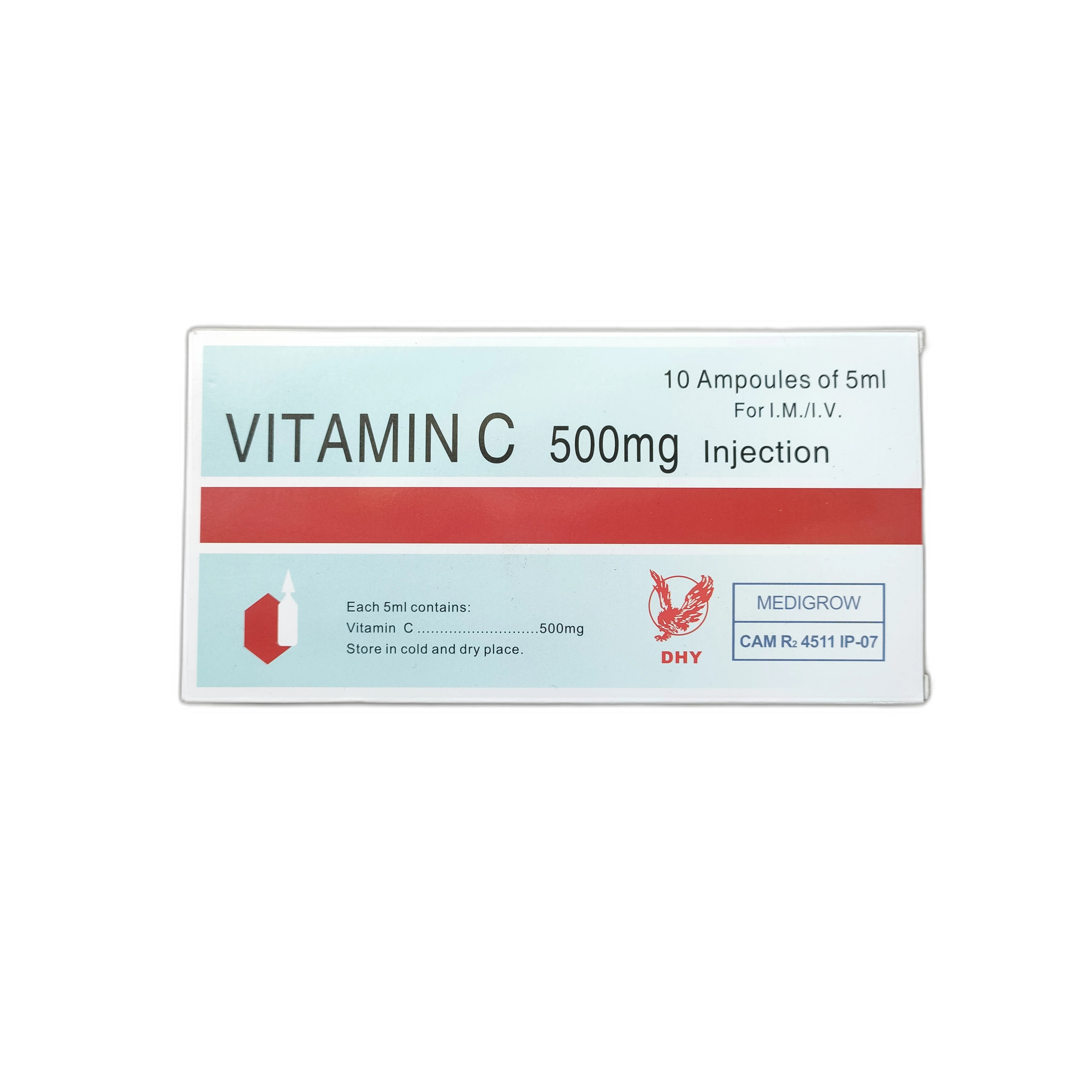 Vitamin C Injection 500mg/5ml - ឱសថស្ថាន សិរីមង្គលថ្មី