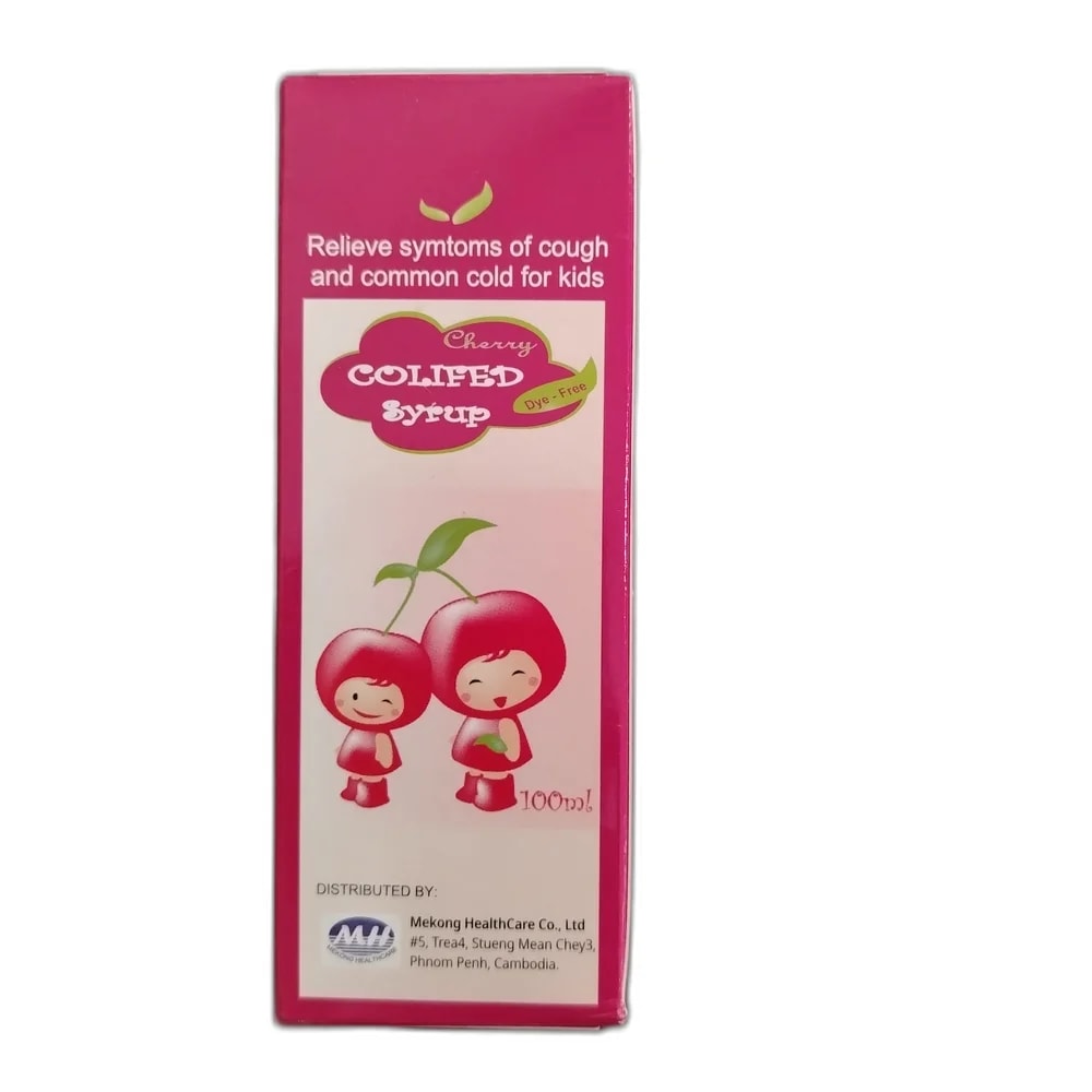 Colifed 650mg / 4.15mg / 26.65mg / 33.3mg / 140mg / 10mg / 5mg per 100mL - Oudom Puthik Pharmacy