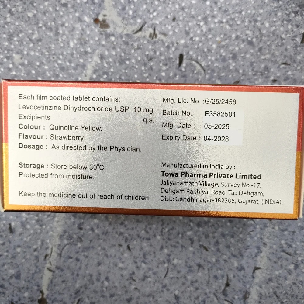 Towacet-L 10 10 mg - Depot De Pharmacie "A" Kim Houy