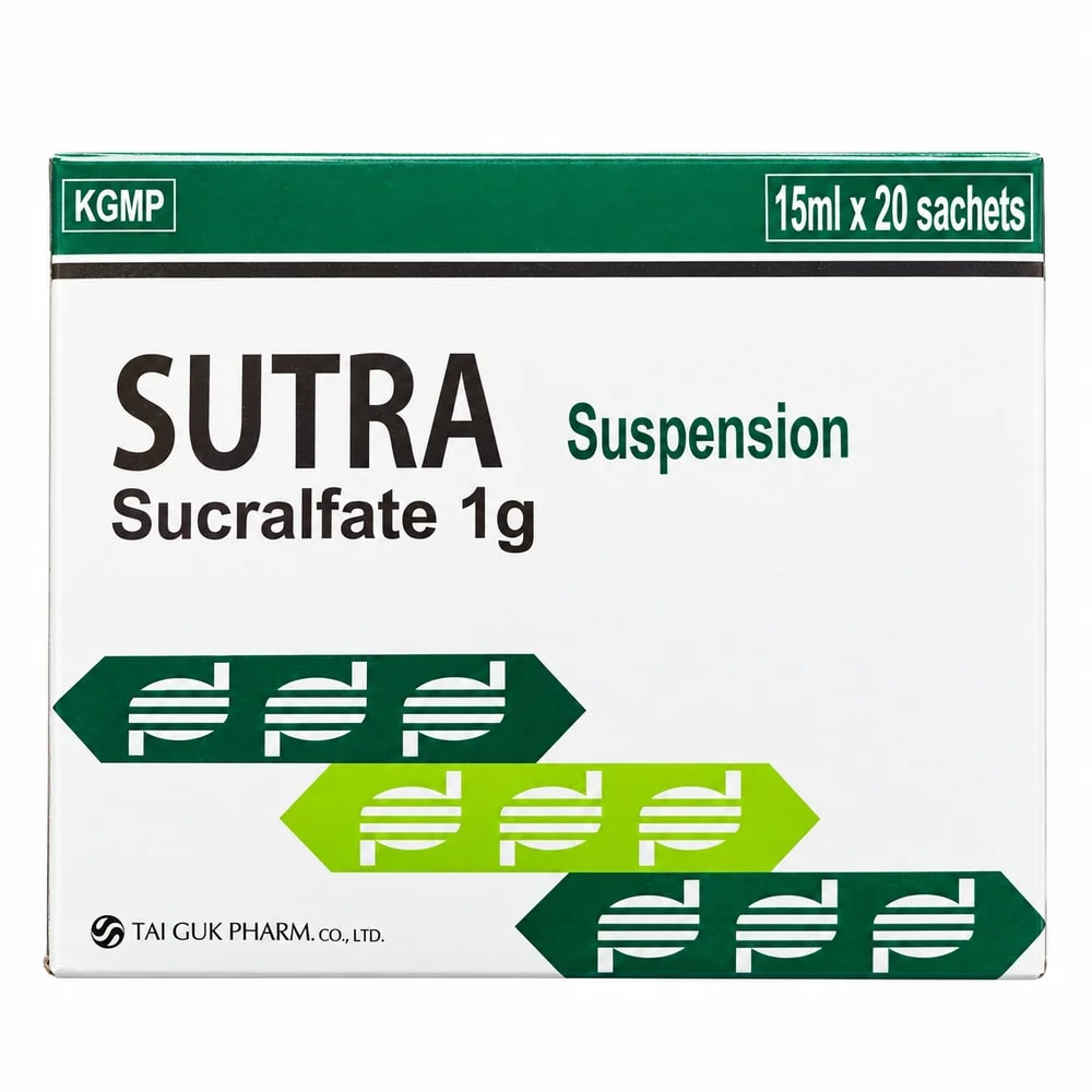 SUTRA Sucralfate 1 g per 15 ml sachet - Pharmacy Krech hong