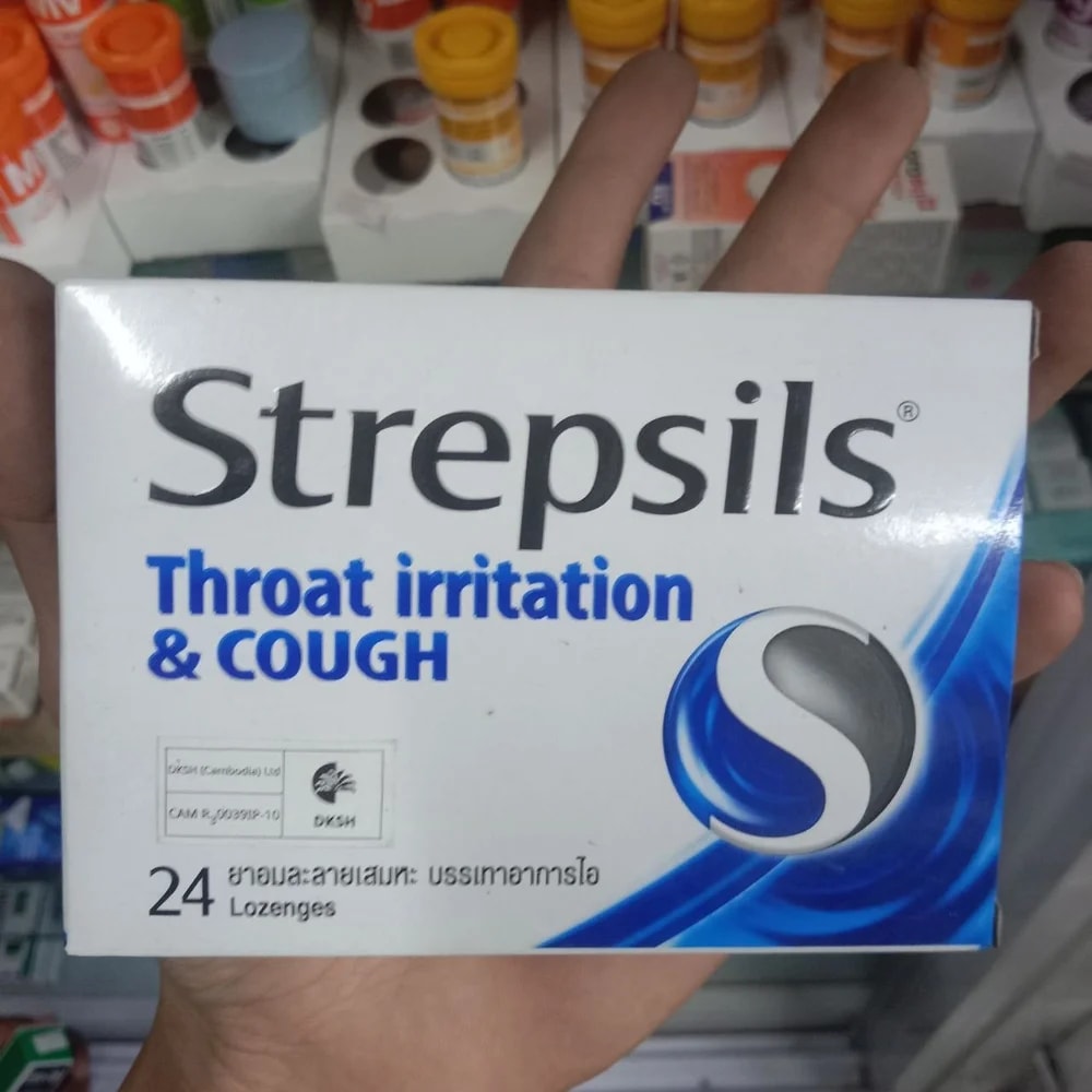 Strepsils Throat Irritation & Cough Ambroxol hydrochloride 15 mg per lozenge - Kim Yi