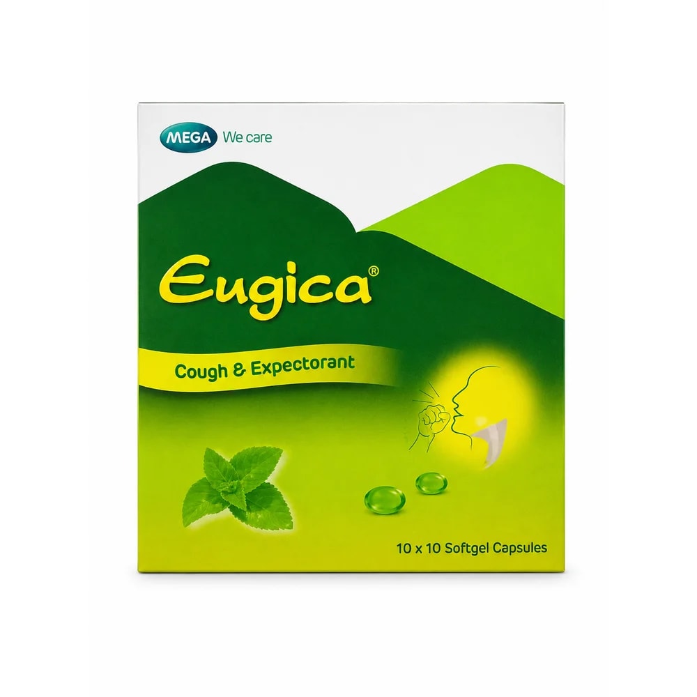 Eugica Eucalyptol 100 mg / ginger essential oil 0.5 mg / menthol 0.5 mg / ash essential oil 0.18 mg - Kim Yi