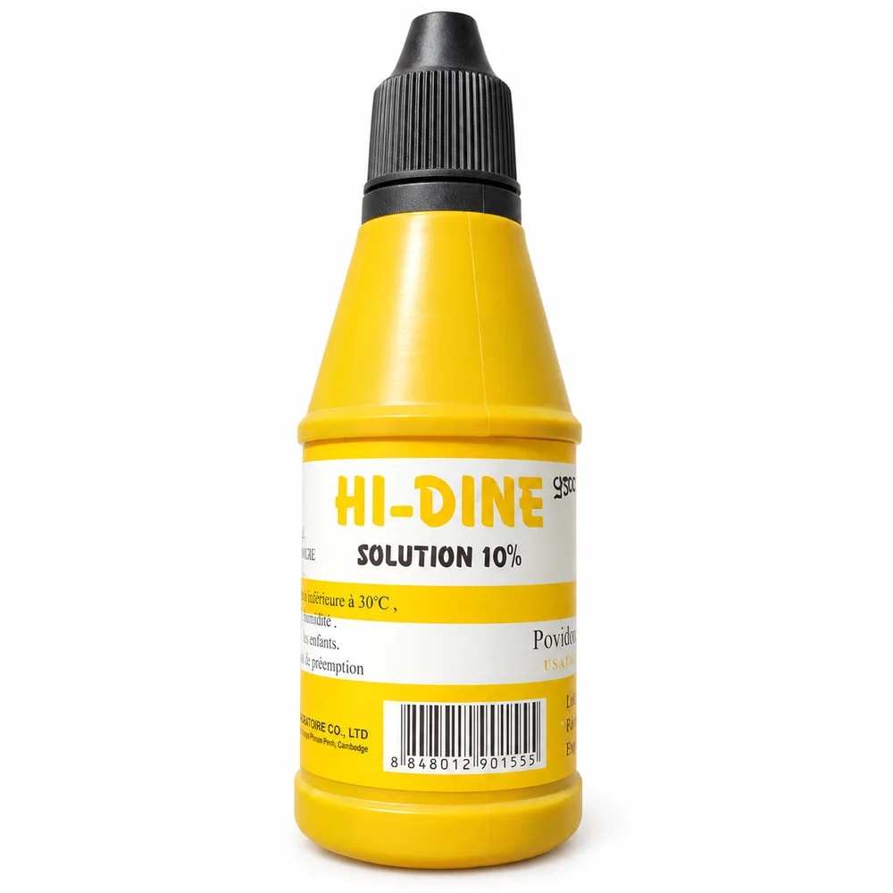 Hi-Dine 10% (equivalent to 1% available iodine) - Sann Sopheachenda Pharmacy