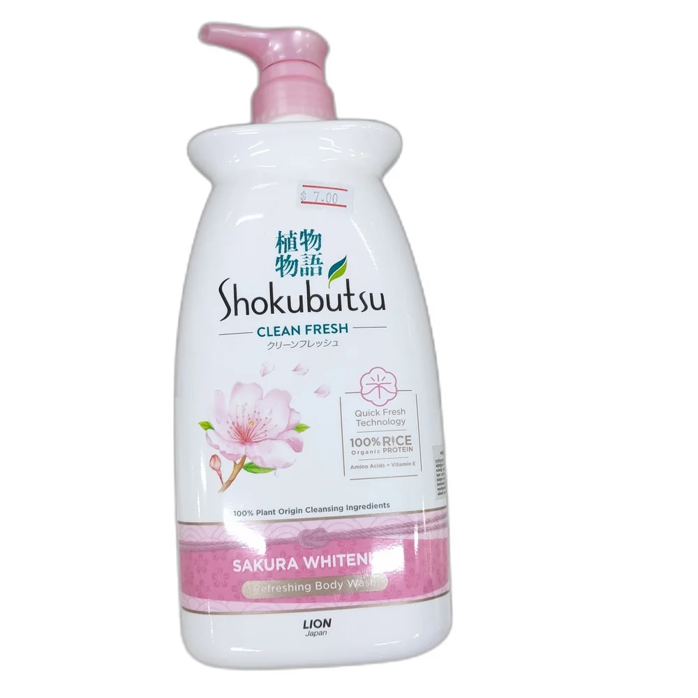 Shokubutsu Clean Fresh Sakura Whitening Body Wash 900 g - Depot de Pharmacie B Rotha