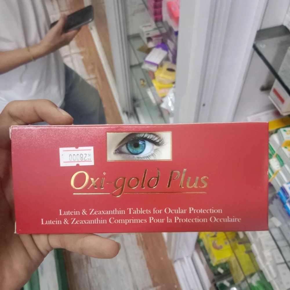 Oxi-gold Plus Lutein, zeaxanthin, beta-carotene, astaxanthin and mineral supplement for ocular protection - Kim Yi