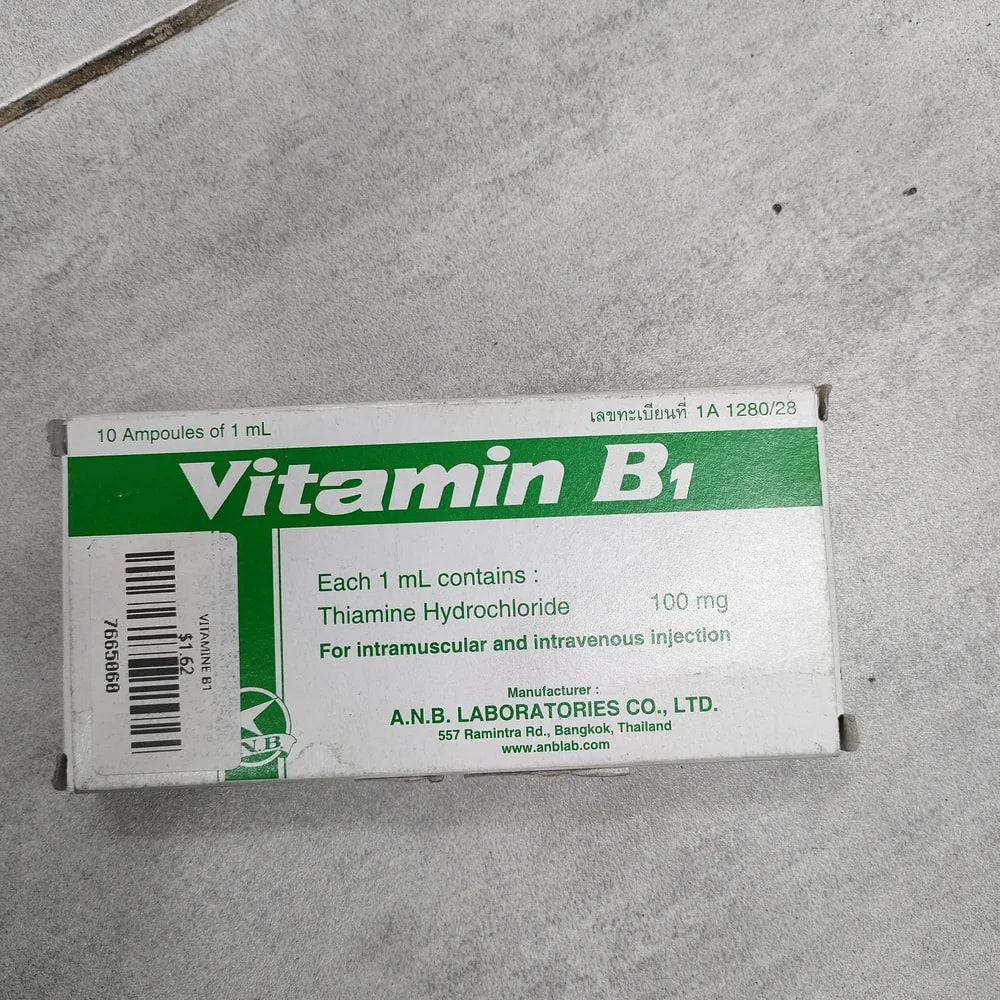 Vitamin B1 Injection 100 mg / 1 ml - Depot De Pharmacie "A" Kim Houy