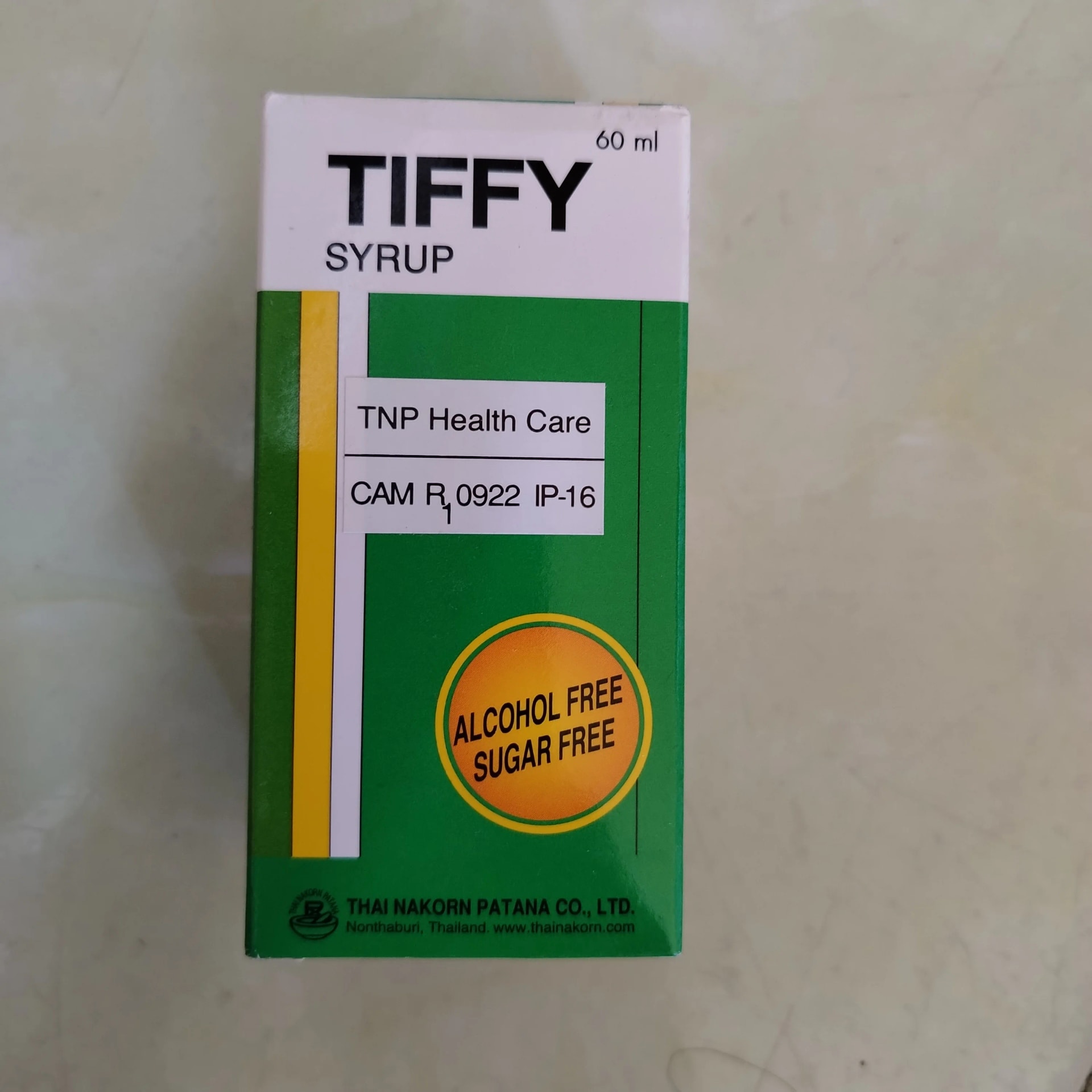 Tiffy Paracetamol 120 mg / Phenylephrine HCl 5 mg / Chlorpheniramine maleate 1 mg per 5 mL - Phal Cham Rouen