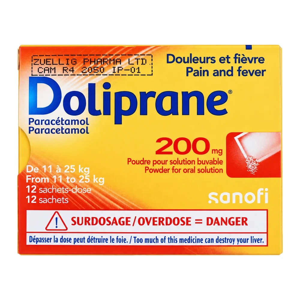 Doliprane 200 mg (Paracetamol) Paracetamol 200 mg - Pharmacy Krech hong