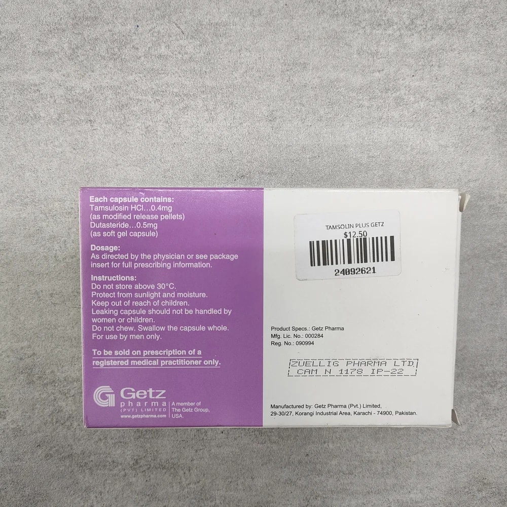 Tamsolin Plus 0.4 mg / 0.5 mg - Depot De Pharmacie "A" Kim Houy