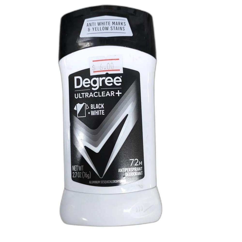 Degree Men UltraClear+ Black + White Antiperspirant Deodorant Aluminum sesquichlorohydrate 16% / 76 g - Depot de Pharmacie B Rotha