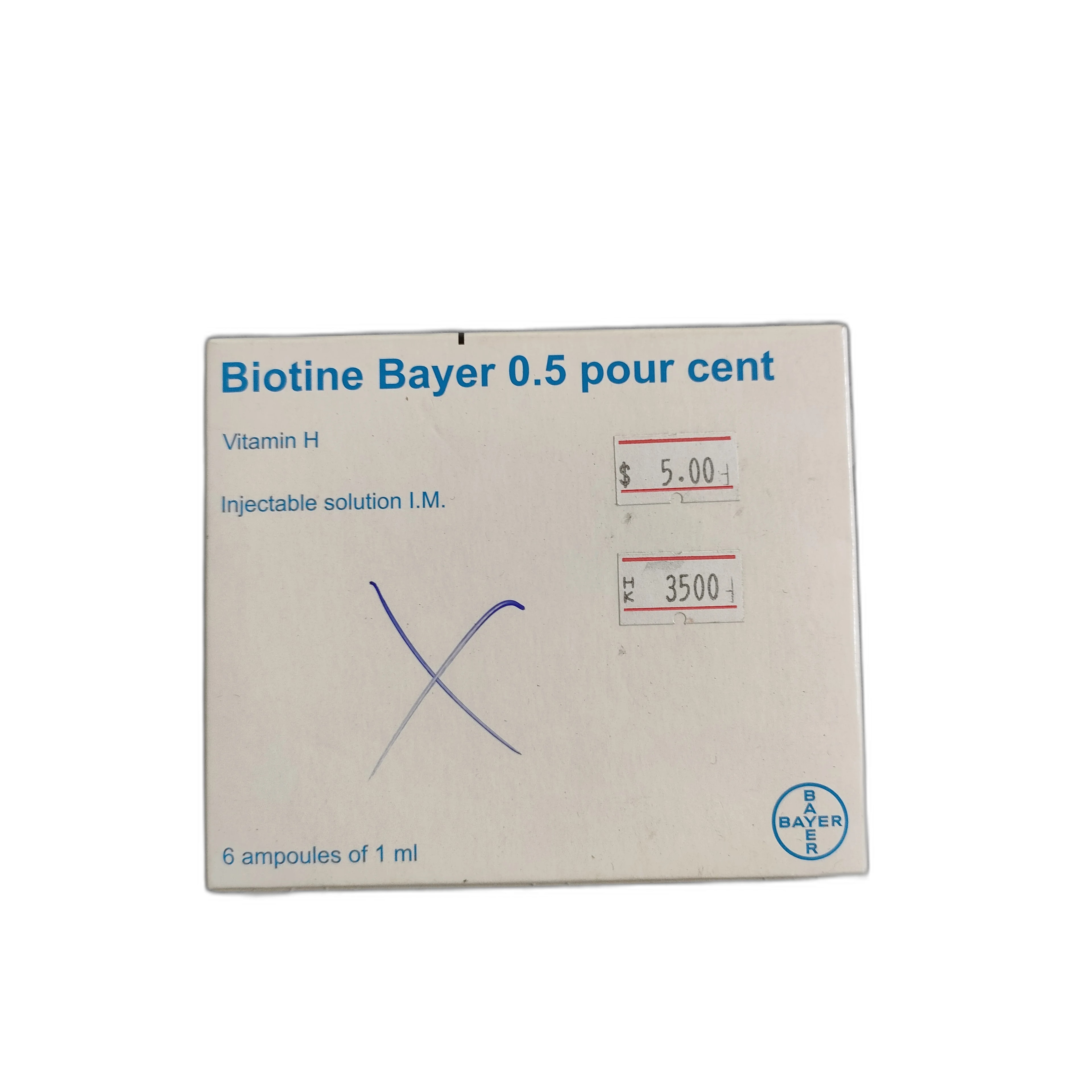Biotine Bayer 0.5 pour cent 5 mg/mL - PRONETH PHARMA PHARMACY