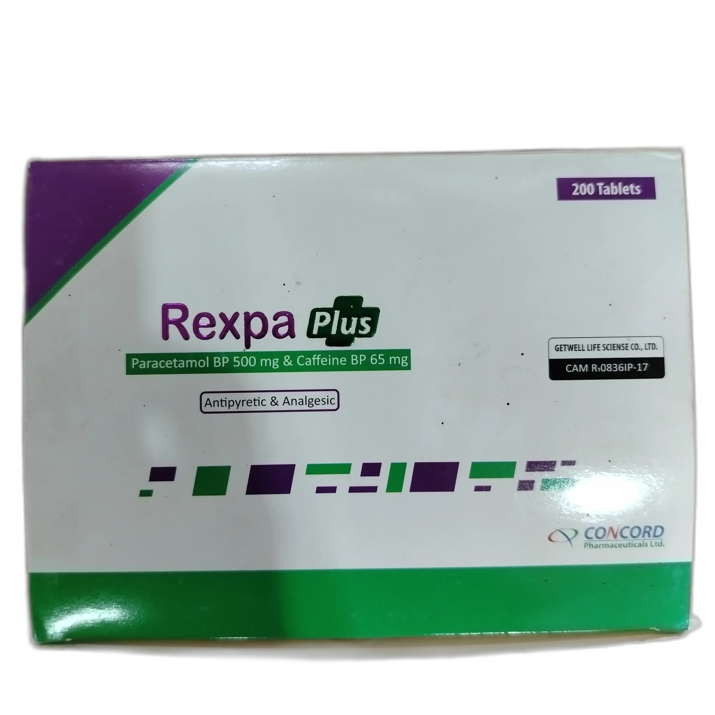Rexpa Plus Paracetamol 500 mg + Caffeine 65 mg per tablet - DARAREASH PHARMACY