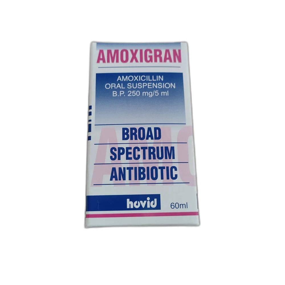 Amoxigran Oral Suspension 250 mg / 5 mL, 60 mL - SUKHA PHARMACY