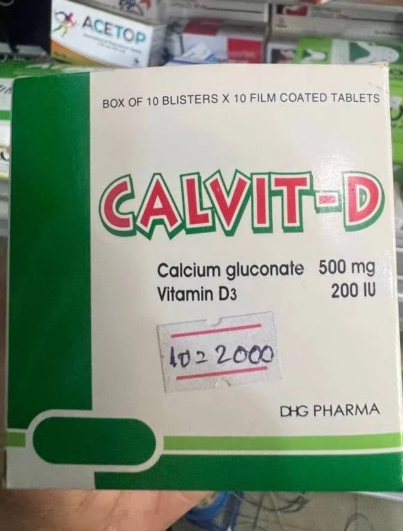 CALVIT-D Calcium gluconate 500mg, Vitamin D3 200 IU - α±ααααααΆα αα·ααΈαα½ααααΈ105K