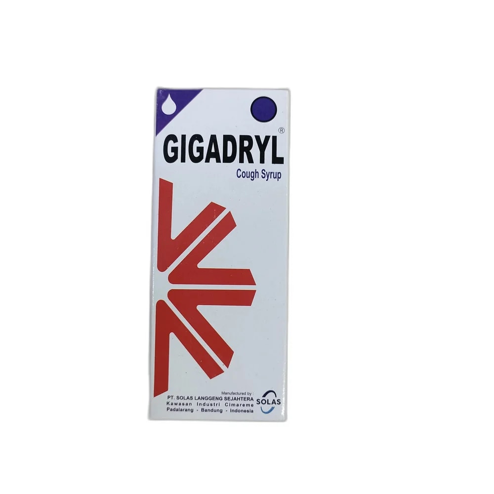 Gigadryl Promethazine HCl 5 mg / Guaifenesin 50 mg per 5 mL - Depot de Pharmacie B Rotha