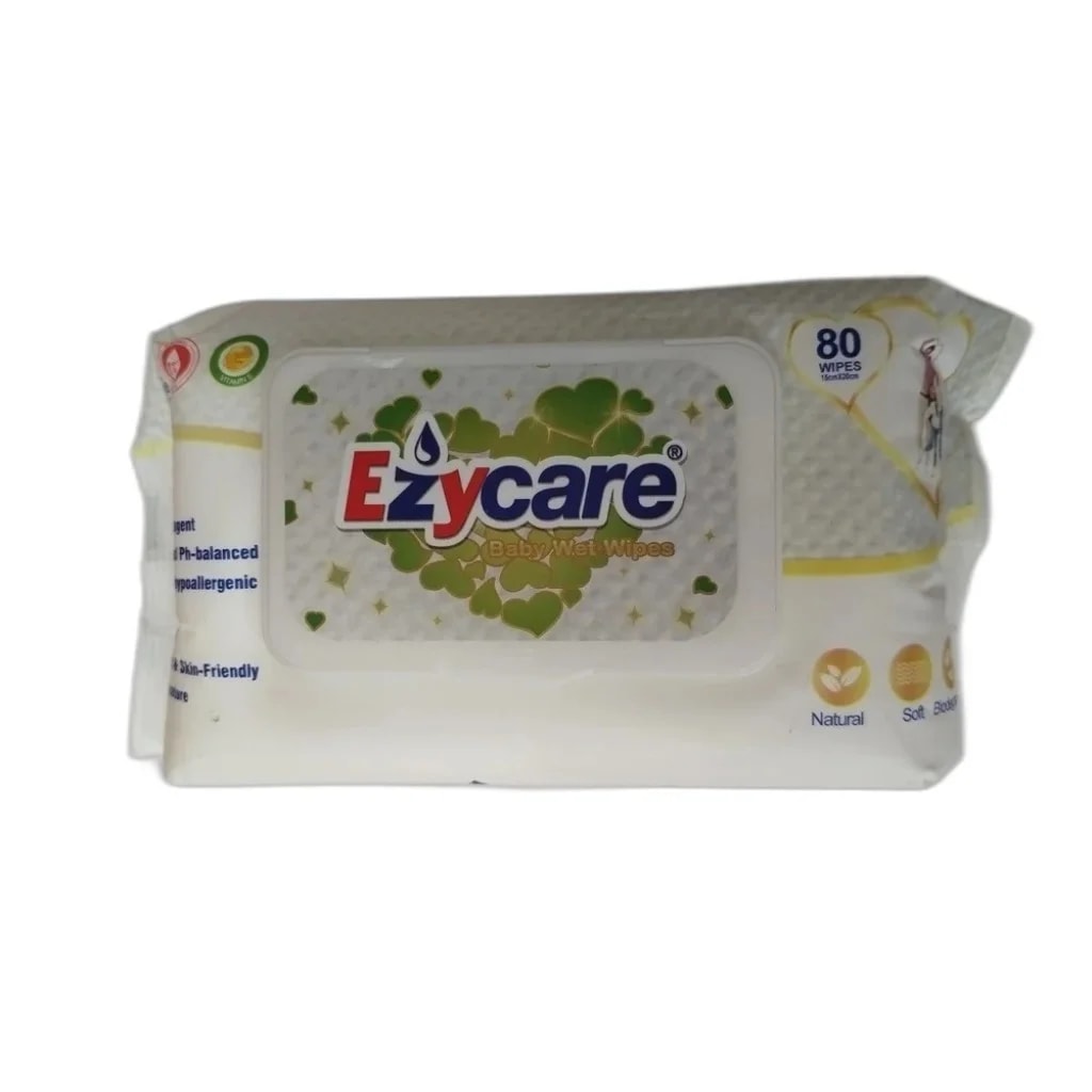 Ezycare Baby Wet Wipes Natural 80 wipes - ឱសថស្ថាន សុខលាភ