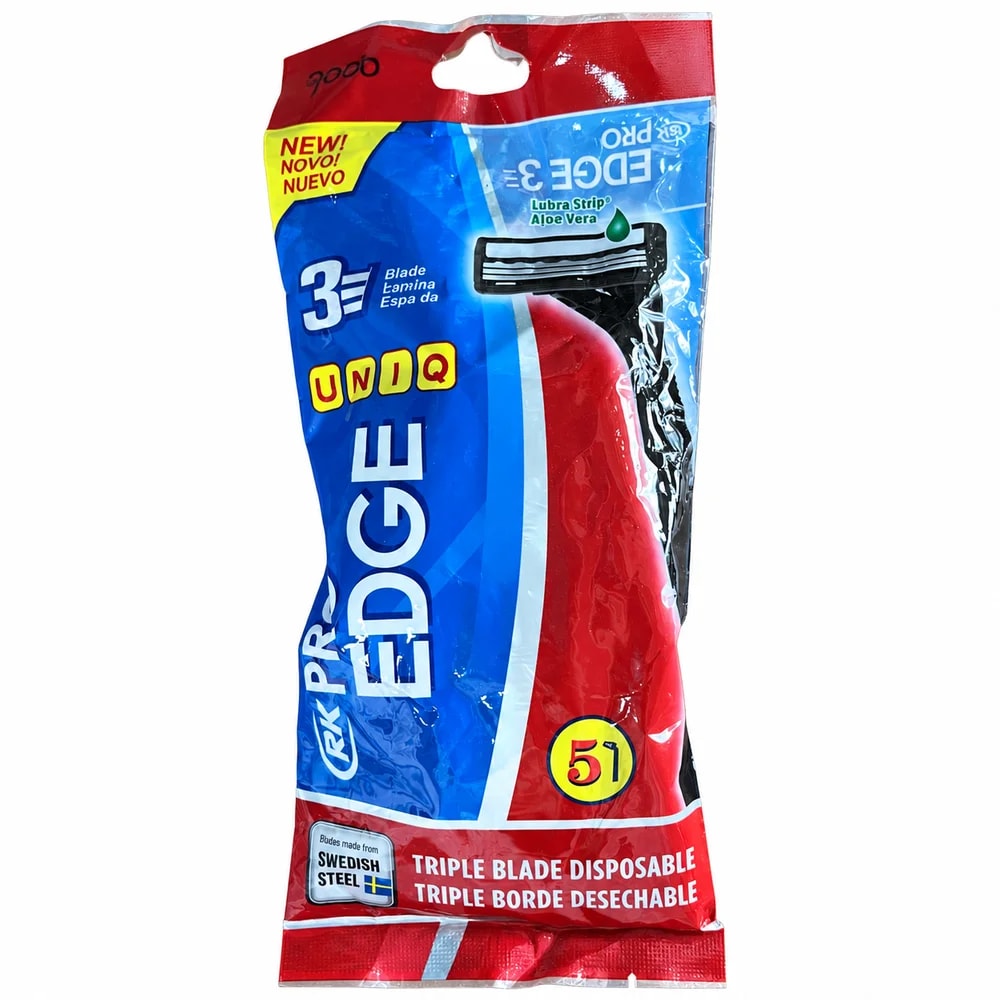 RK Pro Edge Uno 3 blades; 5 razors - PHARMCY ARUN REAS