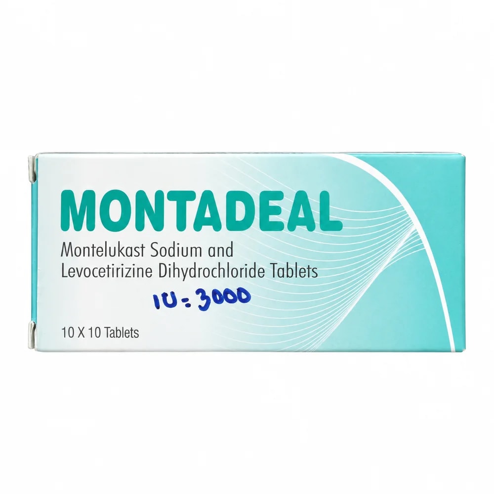 Montadeal Montelukast sodium 10 mg / Levocetirizine dihydrochloride 5 mg - Sann Sopheachenda Pharmacy