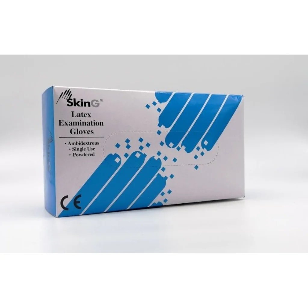 SkinG Latex Examination Gloves Small - ឱសថស្ថាន សុខលាភ