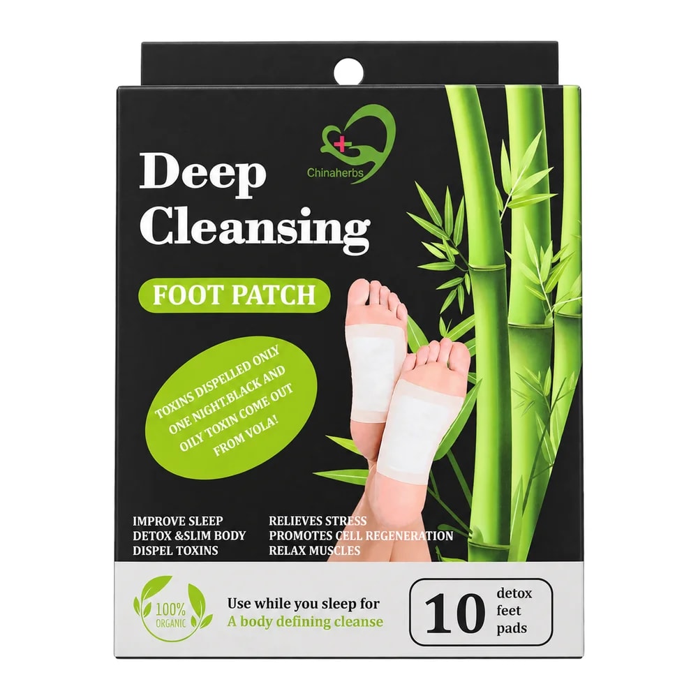 Chinaherbs Deep Cleansing Foot Patch 10 pads - Pharmacy Krech hong