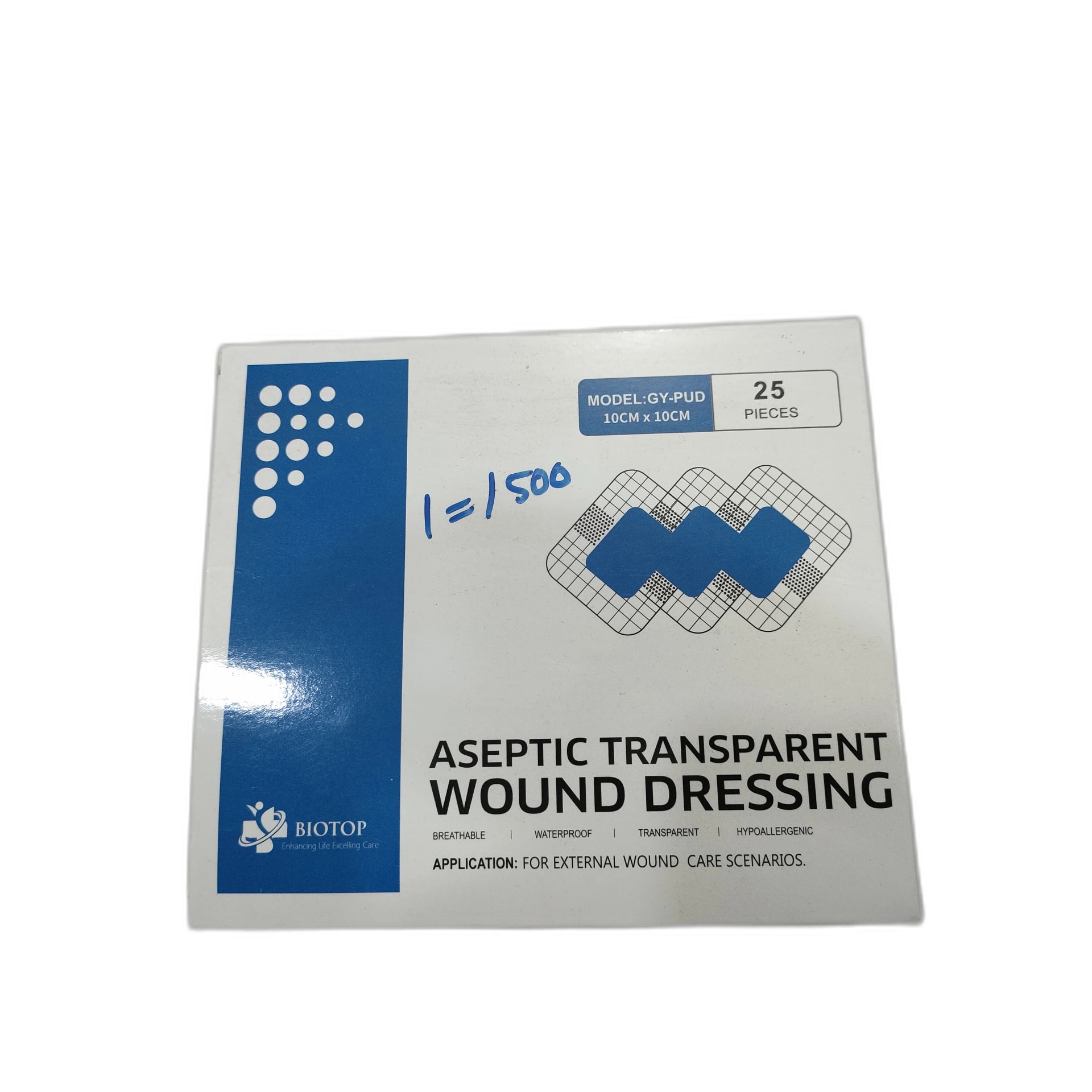 Biotop Aseptic Transparent Wound Dressing 10 cm x 10 cm - PONLEU DOUNG DARA PHARMACY