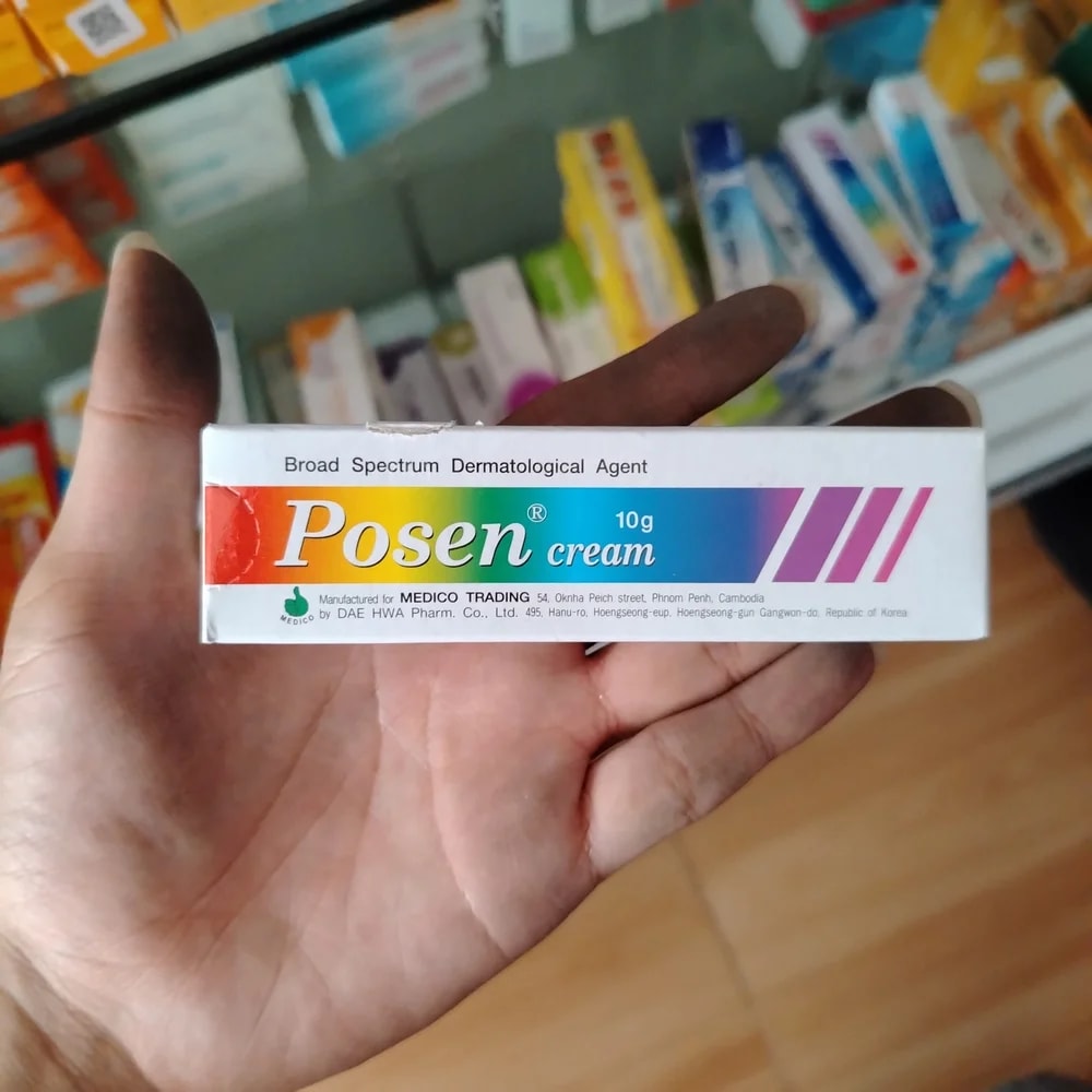 Posen Cream Betamethasone dipropionate 0.64 mg/g / clotrimazole 1% w/w / gentamicin sulfate 0.1% w/w - Reachiny Pharmacy