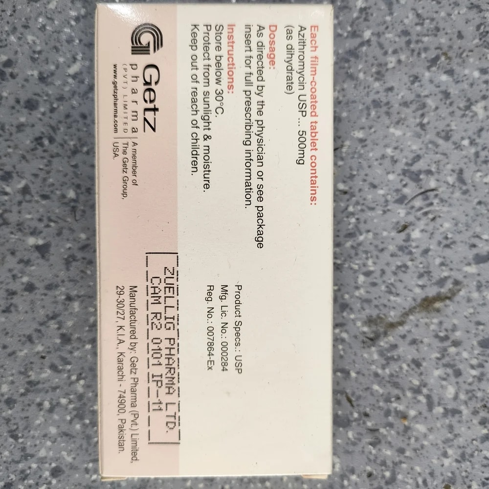 Zetro 500 mg - Depot De Pharmacie "A" Kim Houy