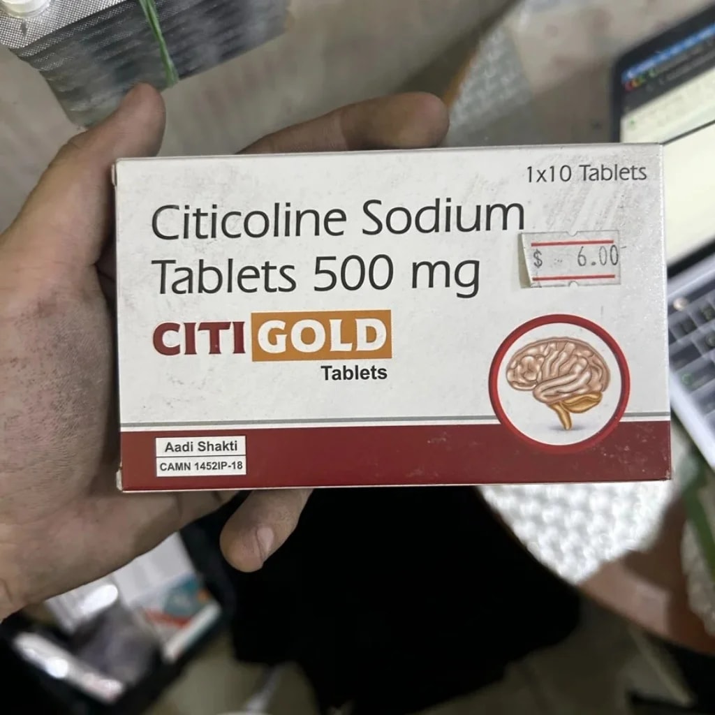 Citicoline Sodium Tablets 500 mg 500mg - ឱសថស្ថានព្រះខ័នពេជ្រ
