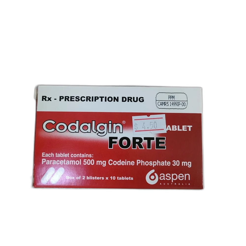 Codalgin Forte Paracetamol 500 mg / Codeine phosphate 30 mg - Depot de Pharmacie B Rotha
