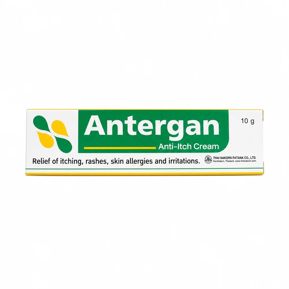 Antergan Anti-Itch Cream Hydrocortisone acetate 5 mg/g + mepyramine maleate 20 mg/g cream, 10 g - Preah Chan Tep Pharmacy
