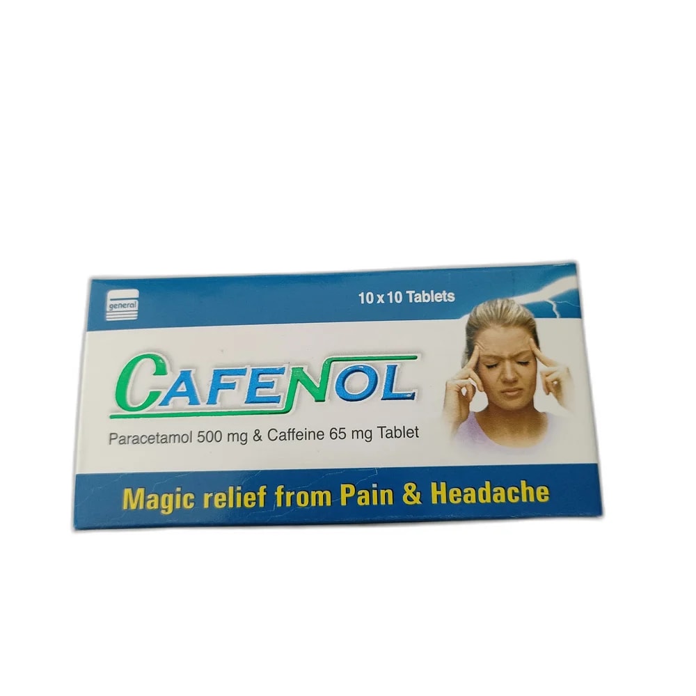 Cafenol Paracetamol 500 mg + Caffeine 65 mg per tablet - MEY PHARMA PHARMACY
