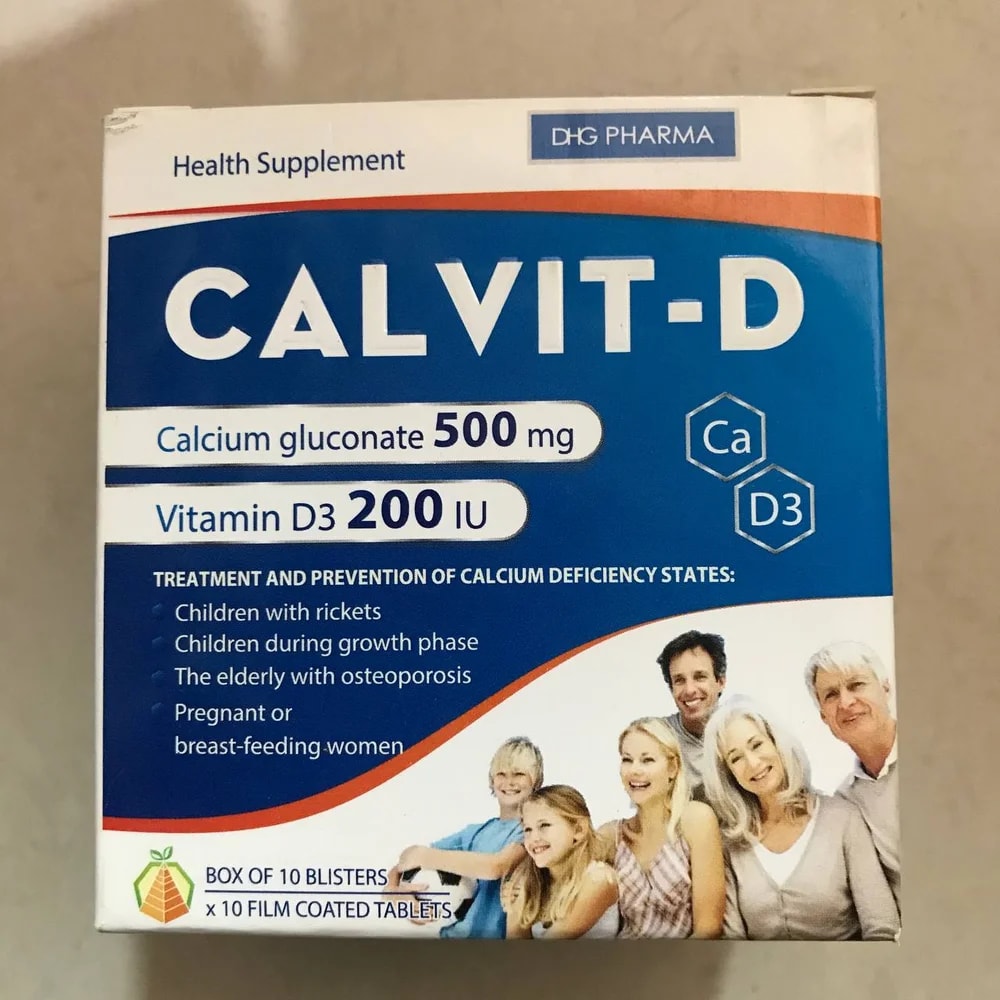 Calvit-D Calcium gluconate 500 mg / vitamin D3 200 IU - PHARMCY ARUN REAS