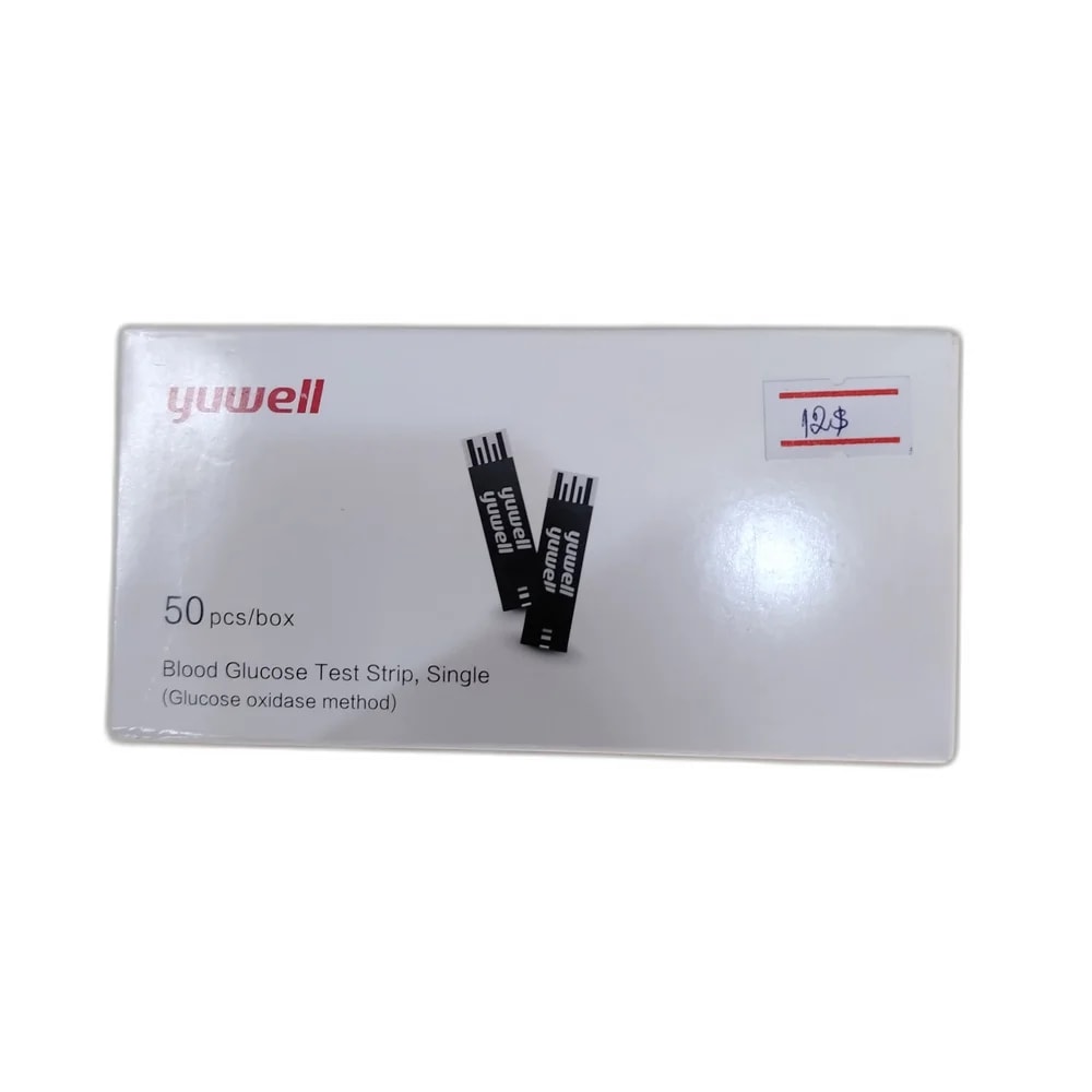 Yuwell Y330 Model Y330, 5 electrodes; box of 50 individually wrapped strips; micro-capacity blood sampling, rapid testing; in vitro diagnostic use for lay self-testing of fresh capillary whole blood - PHARMACIE LA BELLE PHARMA